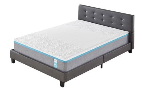 Ensemble Matelas + Lit Avec Tête De Lit 160x200 Cm, Ypsilon Equilibré 28cm D’épaisseur