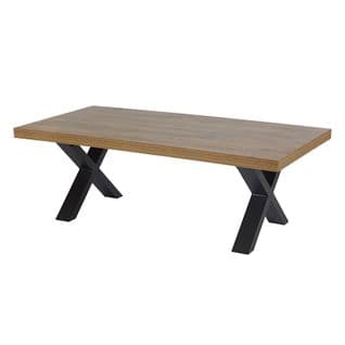 Table Basse 130 Cm Pieds X Stone - Naturel Fonce