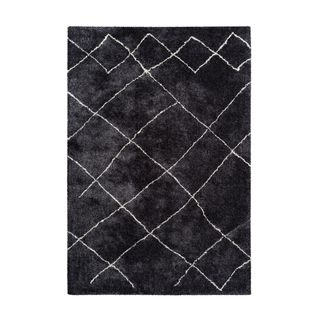 Tapis De Salon Volero En Polyester - Gris Anthracite - 160x230 Cm