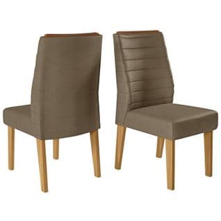 Lot De 2 Chaises Ondina Velours Taupe