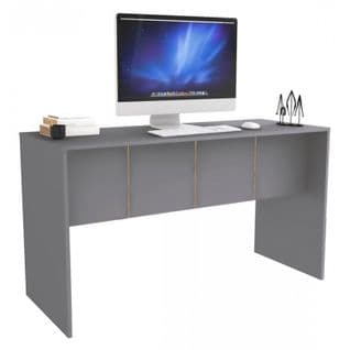 Bureau Gris Mat L 136 H 76 P 54 Cm