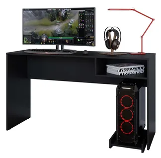 Bureau Gamer Noir 1 Support UC 1 Niche L 136 H 75 P 45.1 cm