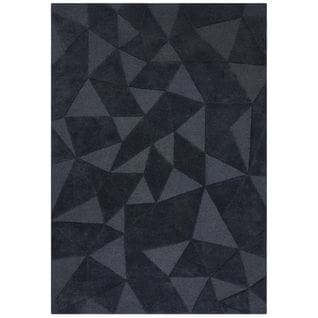 Tapis De Salon Moderne Sherd En Laine - Gris Foncé - 200x290 Cm