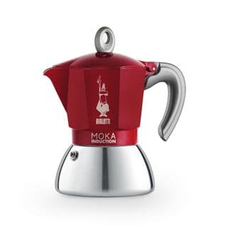 Cafetière Italienne Moka Induction 4 Tasses Rouge