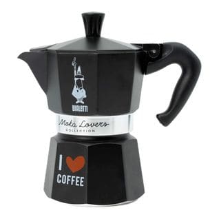 Cafetière Italienne Moka Express I Love Coffee 3 Tasses Noire