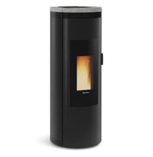 Poêle à Granulés De Bois 8kw Noir/pierre - Amikapierre