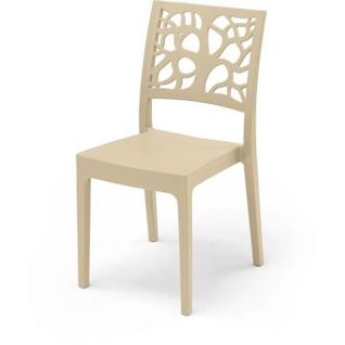 Lot De 4 Chaises De Jardin Teti - 52 X 46 X H 86 Cm - Sable