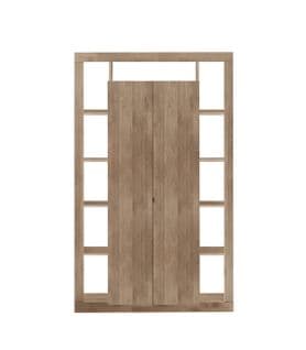 Bibliothèque 2 Portes Effet Bois - H217 Cm