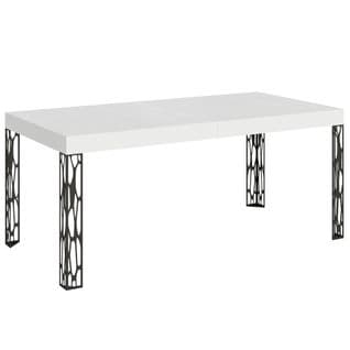 Table Extensible 90x180/284 Cm Ghibli Frêne Blanc Cadre Anthracite