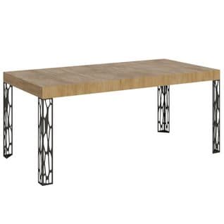 Table Extensible 90x180/284 Cm Ghibli Chêne Nature Cadre Anthracite