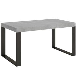 Table Extensible 90x160/420 Cm Tecno Ciment Cadre Anthracite