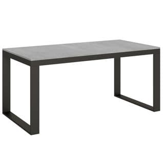 Table Extensible 90x180/284 Cm Tecno Evolution Ciment Cadre Anthracite