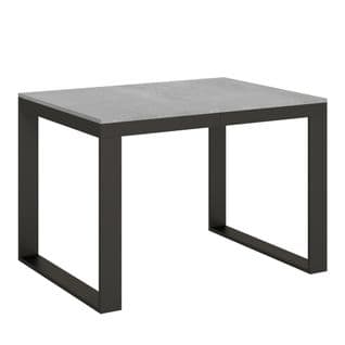 Table Extensible 90x120/380 Cm Tecno Evolution Ciment Cadre Anthracite