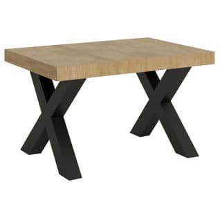 Table Extensible 90x130/234 Cm Traffic Chêne Nature Cadre Anthracite