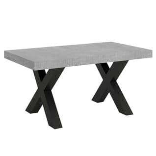 Table Extensible 90x160/264 Cm Traffic Ciment Cadre Anthracite