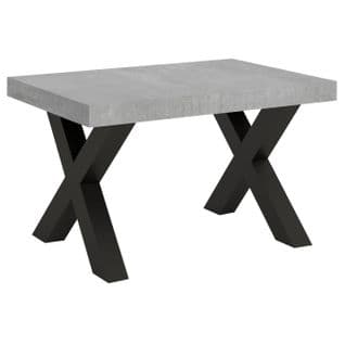 Table Extensible 90x130/390 Cm Traffic Ciment Cadre Anthracite