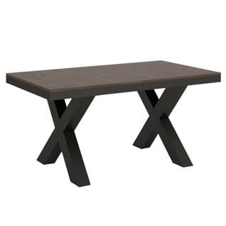 Table Extensible 90x160/420 Cm Traffic Evolution Noyer Cadre Anthracite