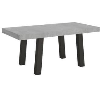 Table Extensible 90x180/284 Cm Bridge Ciment Cadre Anthracite