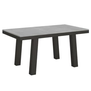 Table Extensible 90x160/264 Cm Bridge Evolution Ciment Cadre Anthracite