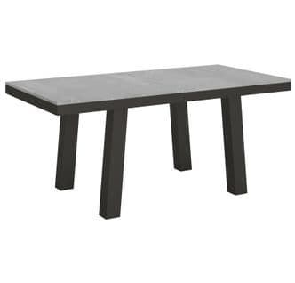Table Extensible 90x180/440 Cm Bridge Evolution Ciment Cadre Anthracite