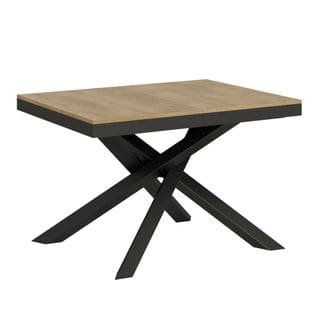 Table Extensible 90x120/224 Cm Volantis Evolution Chêne Nature Cadre Anthracite