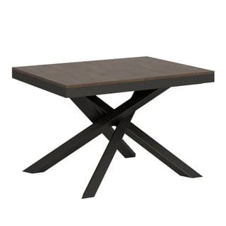 Table Extensible 90x120/380 Cm Volantis Evolution Noyer Cadre Anthracite