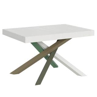 Table Extensible 90x130/234 Cm Volantis Frêne Blanc Cadre 4/a