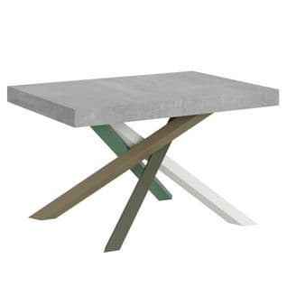 Table Extensible 90x130/234 Cm Volantis Ciment Cadre 4/a