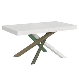 Table Extensible 90x160/264 Cm Volantis Frêne Blanc Cadre 4/a