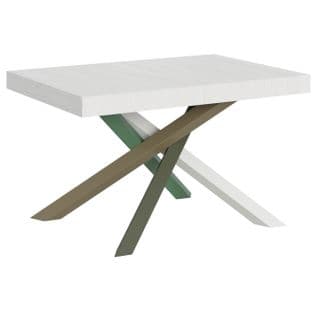 Table Extensible 90x130/390 Cm Volantis Frêne Blanc Cadre 4/a