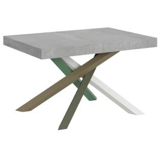 Table Extensible 90x130/390 Cm Volantis Ciment Cadre 4/a