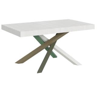 Table Extensible 90x160/420 Cm Volantis Frêne Blanc Cadre 4/a