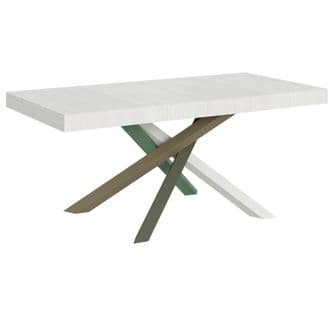 Table Extensible 90x180/440 Cm Volantis Frêne Blanc Cadre 4/a