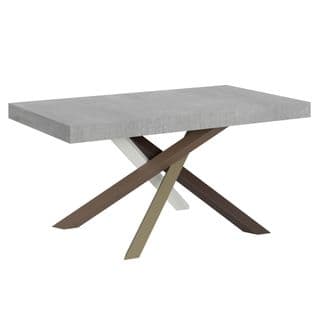 Table Extensible 90x160/264 Cm Volantis Ciment Cadre 4/c