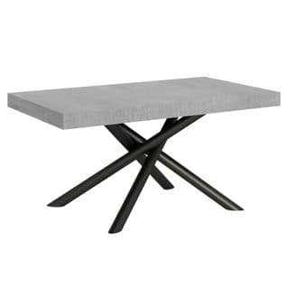 Table Extensible 90x160/264 Cm Famas Ciment Cadre Anthracite