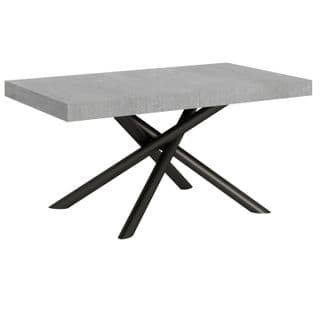 Table Extensible 90x160/420 Cm Famas Ciment Cadre Anthracite