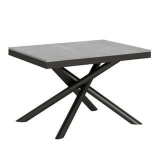 Table Extensible 90x120/224 Cm Famas Evolution Ciment Cadre Anthracite