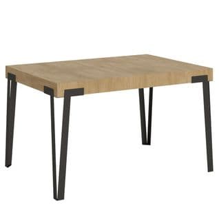 Table Extensible 90x130/234 Cm Rio Chêne Nature Cadre Anthracite