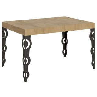 Table Extensible 90x130/234 Cm Karamay Chêne Nature Cadre Anthracite