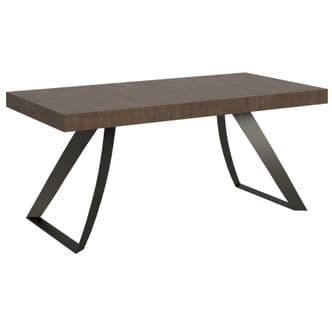 Table Extensible 90x180/440 Cm Proxy Noyer Cadre Anthracite