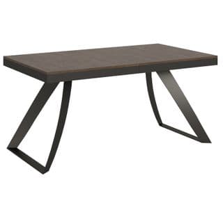Table Extensible 90x160/264 Cm Proxy Evolution Noyer Cadre Anthracite