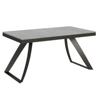 Table Extensible 90x160/420 Cm Proxy Evolution Ciment Cadre Anthracite