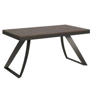 Table Extensible 90x160/420 Cm Proxy Evolution Noyer Cadre Anthracite