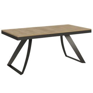 Table Extensible 90x180/440 Cm Proxy Evolution Chêne Nature Cadre Anthracite