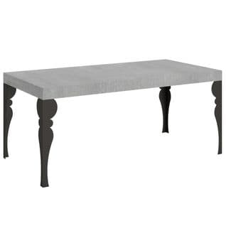 Table Extensible 90x180/284 Cm Paxon Ciment Cadre Anthracite