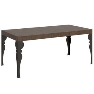 Table Extensible 90x180/284 Cm Paxon Noyer Cadre Anthracite