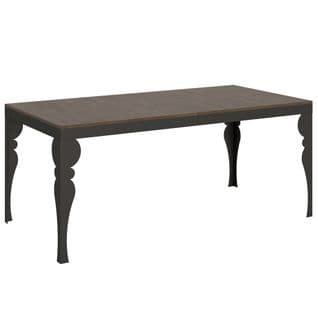 Table Extensible 90x180/440 Cm Paxon Evolution Noyer Cadre Anthracite