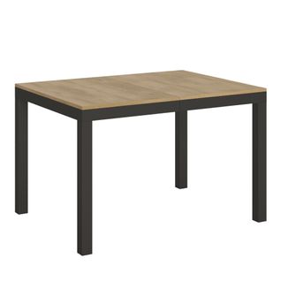 Table Extensible 90x120/380 Cm Everyday Evolution Chêne Nature Cadre Anthracite