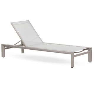 Chaise Longue De Jardin Inclinable En Aluminium Et Textilène