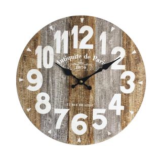 Horloge Murale Horloge Décorative Vintage Rustique 34x34x4